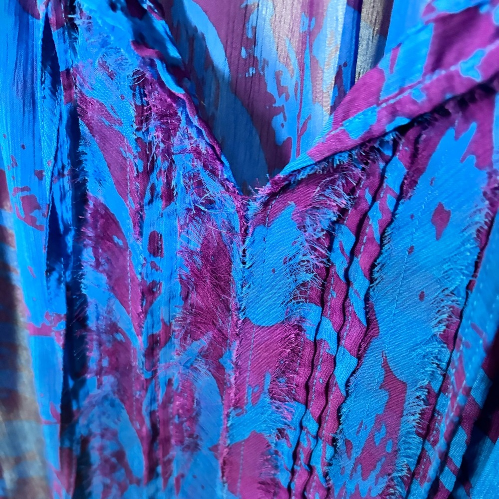 Express‎ sheer zebra print top.